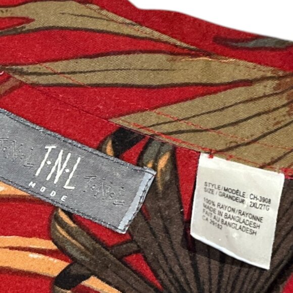 T.N.L. MODE Men's Shirt Size 2XL Hawaiian Tropical Vacation Button Down - Picture 5 of 10